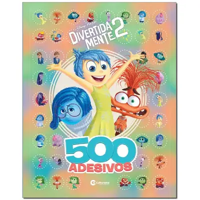 LIVRO 500 ADESIVOS E PARA COLORIR DIVERTIDA MENTE 2 36 PAGINAS 28X21,5CM