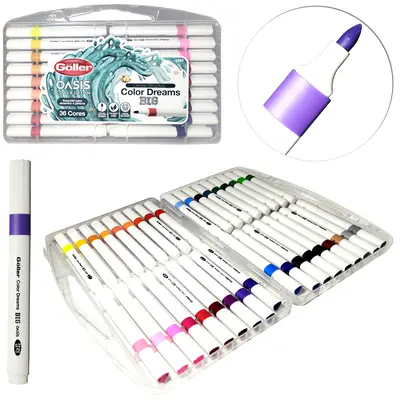 CANETA HIDROGRAFICA / HIDROCOR COLOR DREAMS BIG OASIS COLLECTION COM 36 PECAS NA MALETA