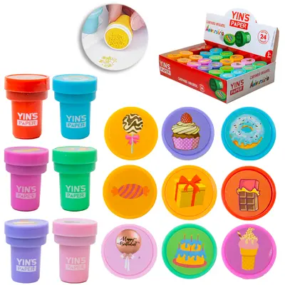 CARIMBO INFANTIL ANIVERSARIO YINS PAPER COM 24 PECAS