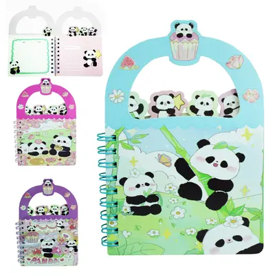 CADERNO CADERNETA / BLOCO DE ANOTACAO ESPIRAL INTER PAPER PANDA 64 FOLHAS 10X9CM
