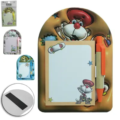 BLOCO DE ANOTACAO MAGNETICO BICHINHOS COM CANETA + 40 FOLHAS INTER PAPER 8,5X6,5CM