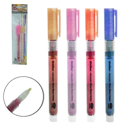 CANETA MARCA TEXTO METALIZADO COM GLITER BLOTZ OASIS COLLECTION
