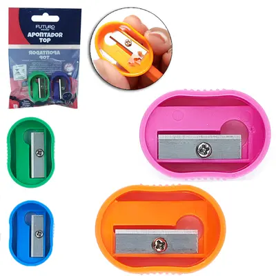 APONTADOR SIMPLES TOP COM 2 PECAS FUTURO ESCOLAR 3,5X2,3CM