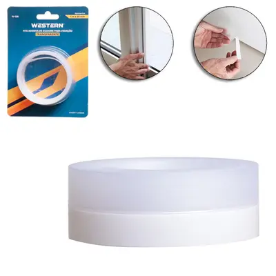 FITA ADESIVA PROTETOR VEDANTE PORTA E JANELA DE SILICONE / BORRACHA 1MX35MM