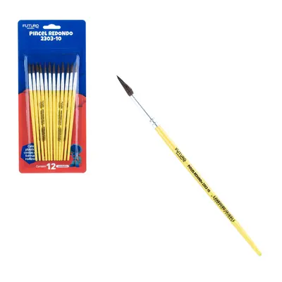 PINCEL REDONDO 2303-10 FUTURO ESCOLAR COM 12 PECAS 16,5CM