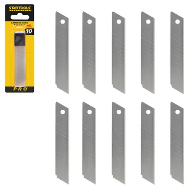 LAMINA LARGA 18MM PARA ESTILETE PRO COM 10 PECAS + ESTOJO
