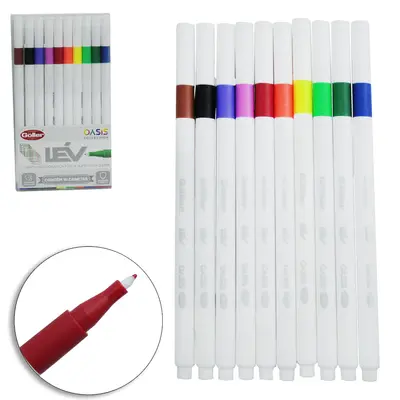 CANETA HIDROGRAFICA PONTA SUPER FINA 0.4MM LEV OASIS COLLECTION COM 10 PECAS