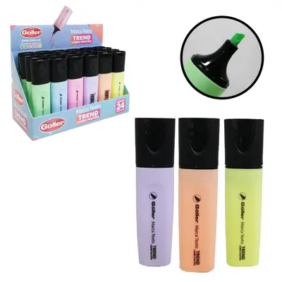 CANETA MARCA TEXTO TREND COLORS COM 24 PECAS NA CAIXA