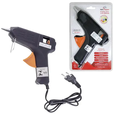PISTOLA DE COLA QUENTE GRANDE BIVOLT 40W WIN PAPER