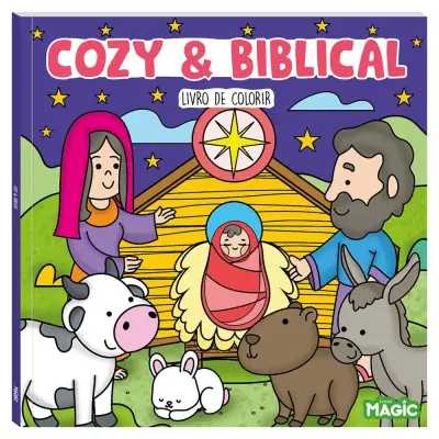 LIVRO COZY & BIBLICAL PARA COLORIR 24 PAGINAS 24X24CM