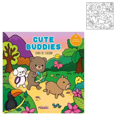 LIVRO LIVRO BUDDIES PARA COLORIR 24 PAGINAS 24X24CM