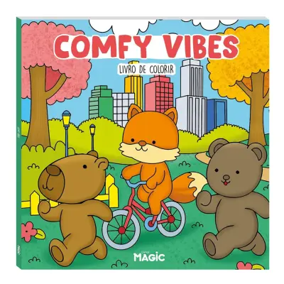 LIVRO COMFY VIBES PARA COLORIR 24 PAGINAS 23,5X23,5CM