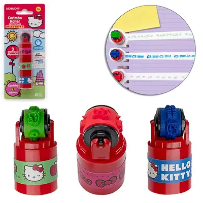 CARIMBO ROLLER AUTOTINTADO HELLO KITTY 3 ESTAMPAS DIFERENTES