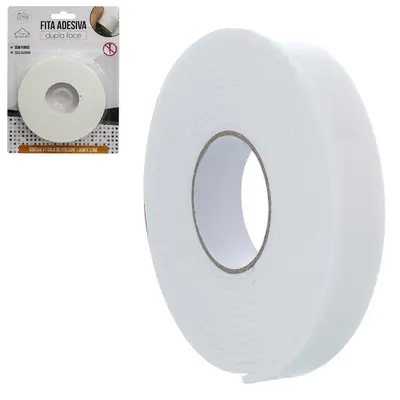 FITA ADESIVA DUPLA FACE DE ESPUMA 18MMX2,8M
