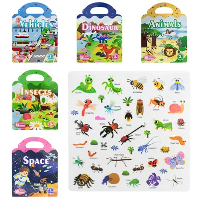 LIVRO DE ADESIVOS 3D DE GEL DECORATIVO TOP KIDS