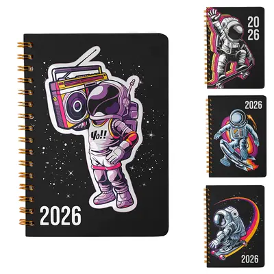 AGENDA 2026 CAPA DURA ESPIRAL ASTROKATE 168 FOLHAS 15,2X11CM