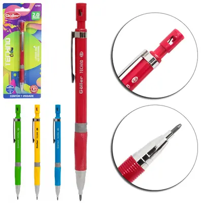 LAPISEIRA TECNICA TECHNO COLORS 2.0MM COM APONTADOR