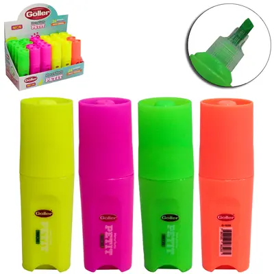 CANETA MARCA TEXTO PETIT NEON COM 24 PECAS DP PLAY