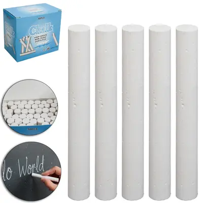 GIZ BRANCO CHALK COM 50 PECAS