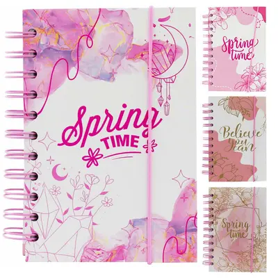 CADERNO CADERNETA / BLOCO DE ANOTACAO ESPIRAL 160 FOLHAS 14,8X10,5CM