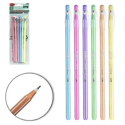 CANETA ESFEROGRAFICA STRIPES XL TRENDS SMELL PERFUMADA 0.7MM ESCRITA FINA COM 6 PECAS