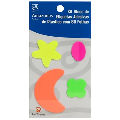 MARCADOR DE PAGINA / BLOCO DE ANOTACAO STICKER DE PLASTICO PET ADESIVO 80 FOLHAS