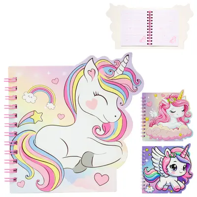 CADERNO CADERNETA / BLOCO DE ANOTACAO ESPIRAL UNICORNIO PAPER 60 FOLHAS 11,8X9,8CM