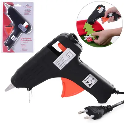 PISTOLA DE COLA QUENTE PEQUENA BIVOLT 20W WIN PAPER