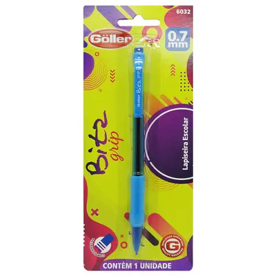 LAPISEIRA BITZ GRIP COLORS 0.7MM COM BORRACHA NA CARTELA