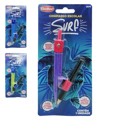 COMPASSO ESCOLAR DE PLASTICO SURF COM LAPIS