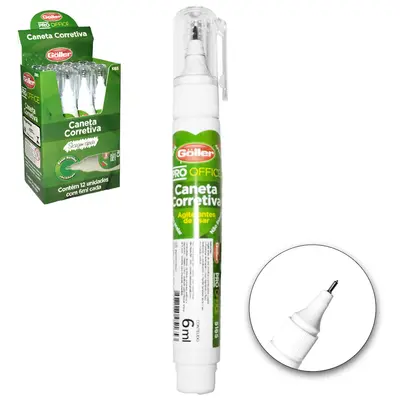 CANETA CORRETIVA PRO OFFICE COM 12 PECAS 6ML NA CAIXA