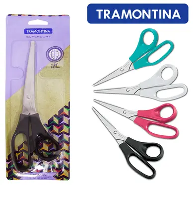 TESOURA DE USO GERAL DE INOX 7'' CABO COLORS NA CARTELA