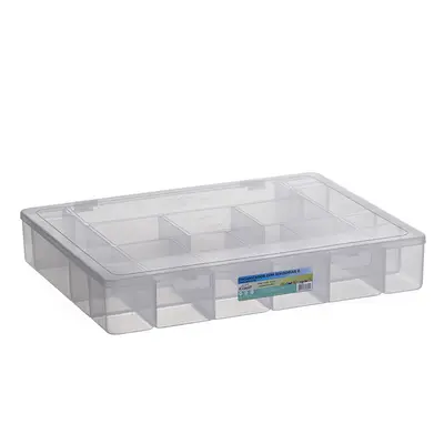 ESTOJO ORGANIZADOR DE PLASTICO RETANGULAR COM 20 DIVISORIAS GRANDE 34X27CM