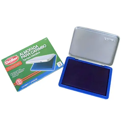 ALMOFADA PARA CARIMBO TINTA AZUL SYSTEMATIC 12,5X8,5CM NA CAIXA