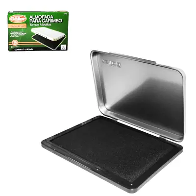 ALMOFADA PARA CARIMBO TINTA PRETA SYSTEMATIC 12,5X8,5CM