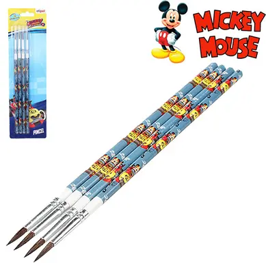 PINCEL ARTISTICO INFANTIL PONTA ARREDONDADA COM 4 PECAS MICKEY NA CARTELA