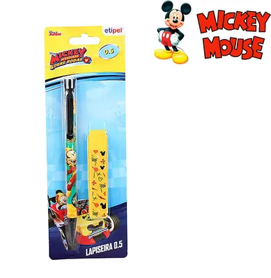 LAPISEIRA MICKEY 0.5MM COM 1 TUBO DE GRAFITE NA CARTELA