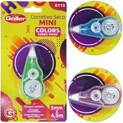 FITA CORRETIVO MINI COLORS 5MMX4,5M