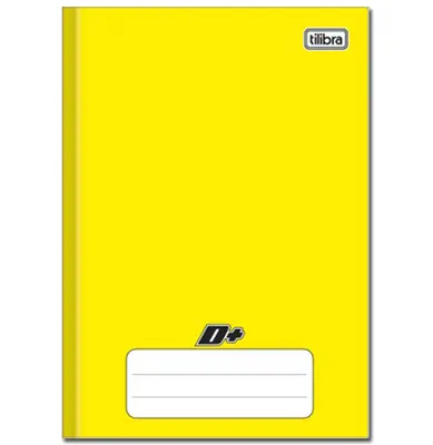 CADERNO AMARELO D+ ¼ BROCHURA CAPA DURA COSTURADO 96 FOLHAS