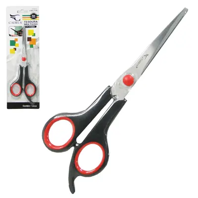 TESOURA DE BARBEIRO / CABELEIREIRO DE INOX 7'' 17,8CM NA CARTELA