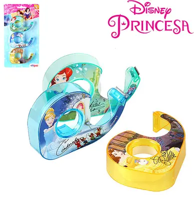 FITA ADESIVA COM 3 PECAS 8M + 3 SUPORTES COLORS PRINCESAS NA CARTELA