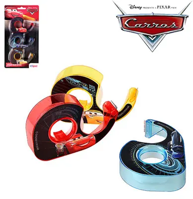 FITA ADESIVA COM 3 PECAS 8M + 3 SUPORTES COLORS CARROS NA CARTELA