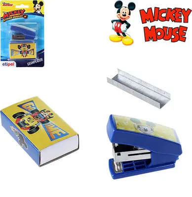 GRAMPEADOR DE METAL / PLASTICO COM EXTRATOR DE GRAMPO + CAIXA COM 500 GRAMPOS MIKEY