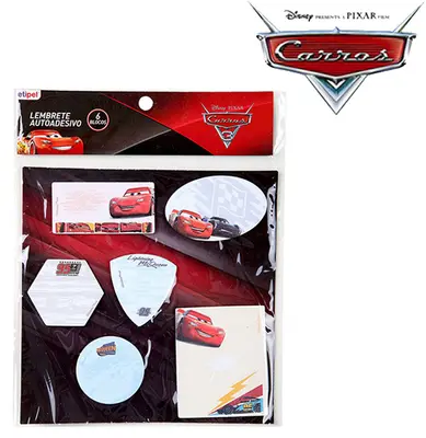 BLOCO DE ANOTACAO STICKER ADESIVO SORTIDOS COM 120 FOLHAS COLORS CARROS