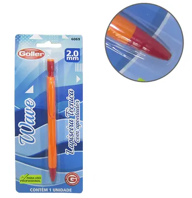 LAPISEIRA WAVE TECNICA COLORS 2.0MM COM APONTADOR NA CARTELA