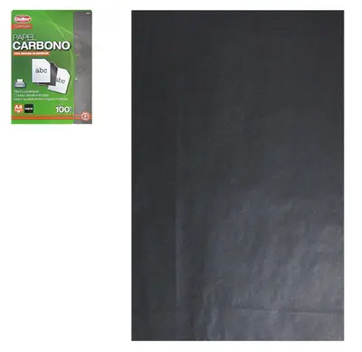 PAPEL CARBONO PRETO PARA MAQUINA DE ESCREVER COM 100 FOLHAS A4 SYSTEMATIC
