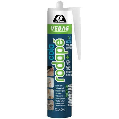 ADESIVO / COLA RODAPE EXTRA FORTE VEDAG BRANCO 400G