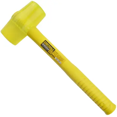 MARTELO / MARRETA DE PVC TRANSPARENTE CABO PLASTICO PRO AMARELO 346G 45MM 31,5CM