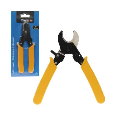 ALICATE DE CORTE DE CABO COAXIAL 6.½''COM TRAVA + CABO PLASTICO PROFISSIONAL