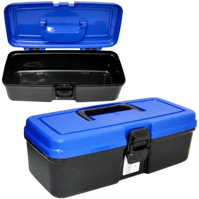MALETA DE PLASTICO FERRAMENTA NITRONFORT AZUL 29X14X9,8CM